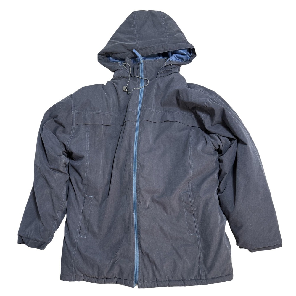 Claudio‎ Nucci Jacket Mens XL Blue Hooded Insulated Parka Winter Russia
